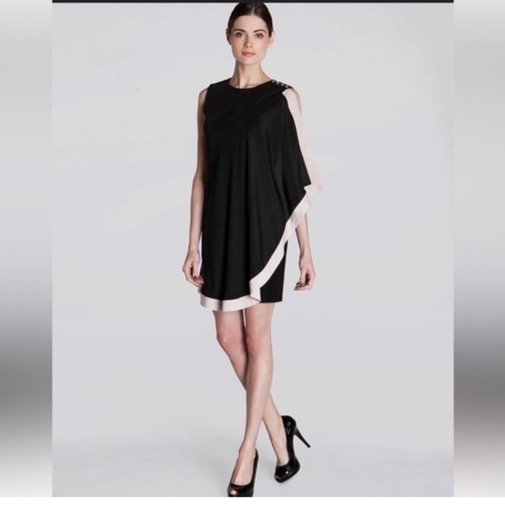 🔥Ted Baker London Just For You one-sided asymmetric drape tunic dress🔥